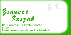 zsanett kaszab business card